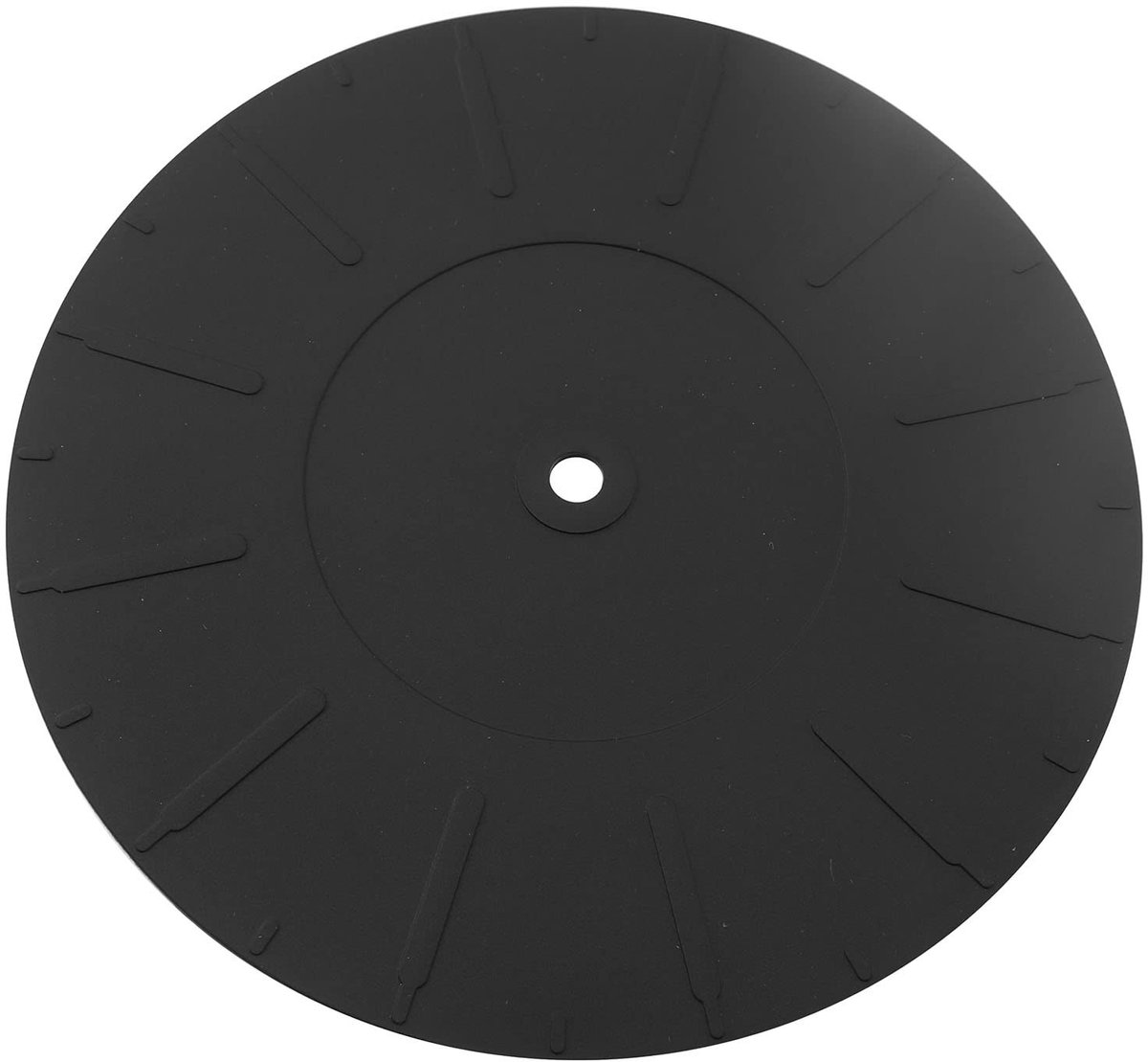 Solidchoice - Slipmat voor draaitafel - Zwart siliconen rubber 7 inch