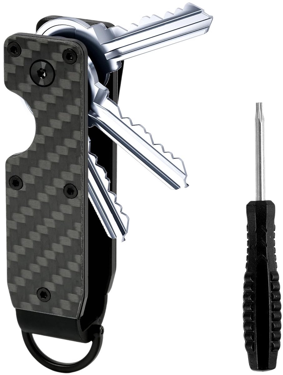 Solidchoice - Compacte Sleutelorganizer van Aluminium en Carbon Fiber