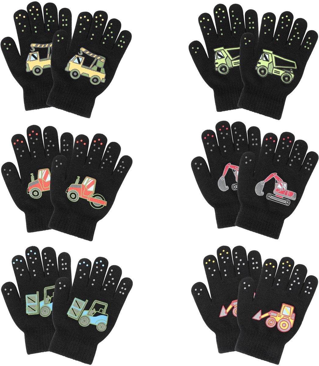 Solidchoice - 6 Paar Kinderen Winterhandschoenen