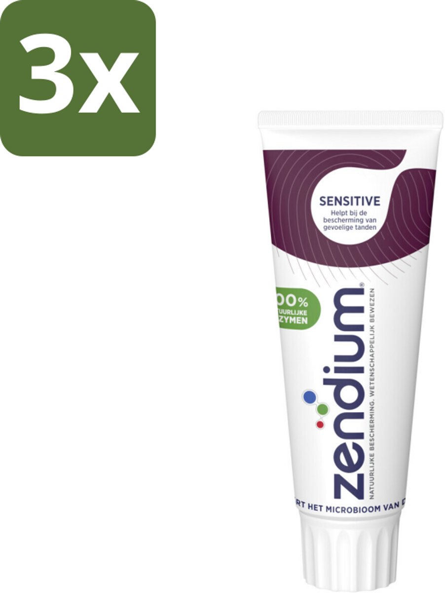 Zendium Tandpasta Sensitive 75 ml - Bulkverpakking - 3 stuks