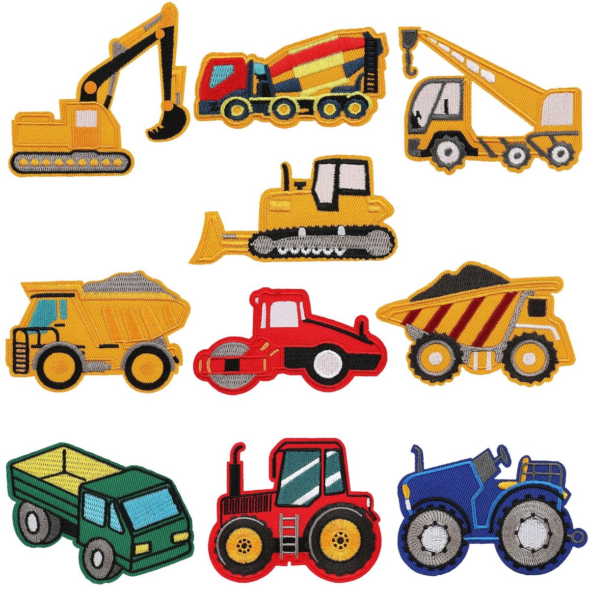 Solidchoice - Set van 10 Strijkpatches voor Kinderen
