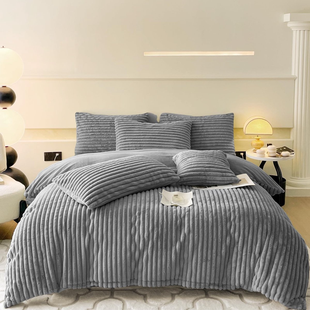 Solidchoice - Pluche Bedlinnen Set van Fleece voor Extra Warmte in de Winter