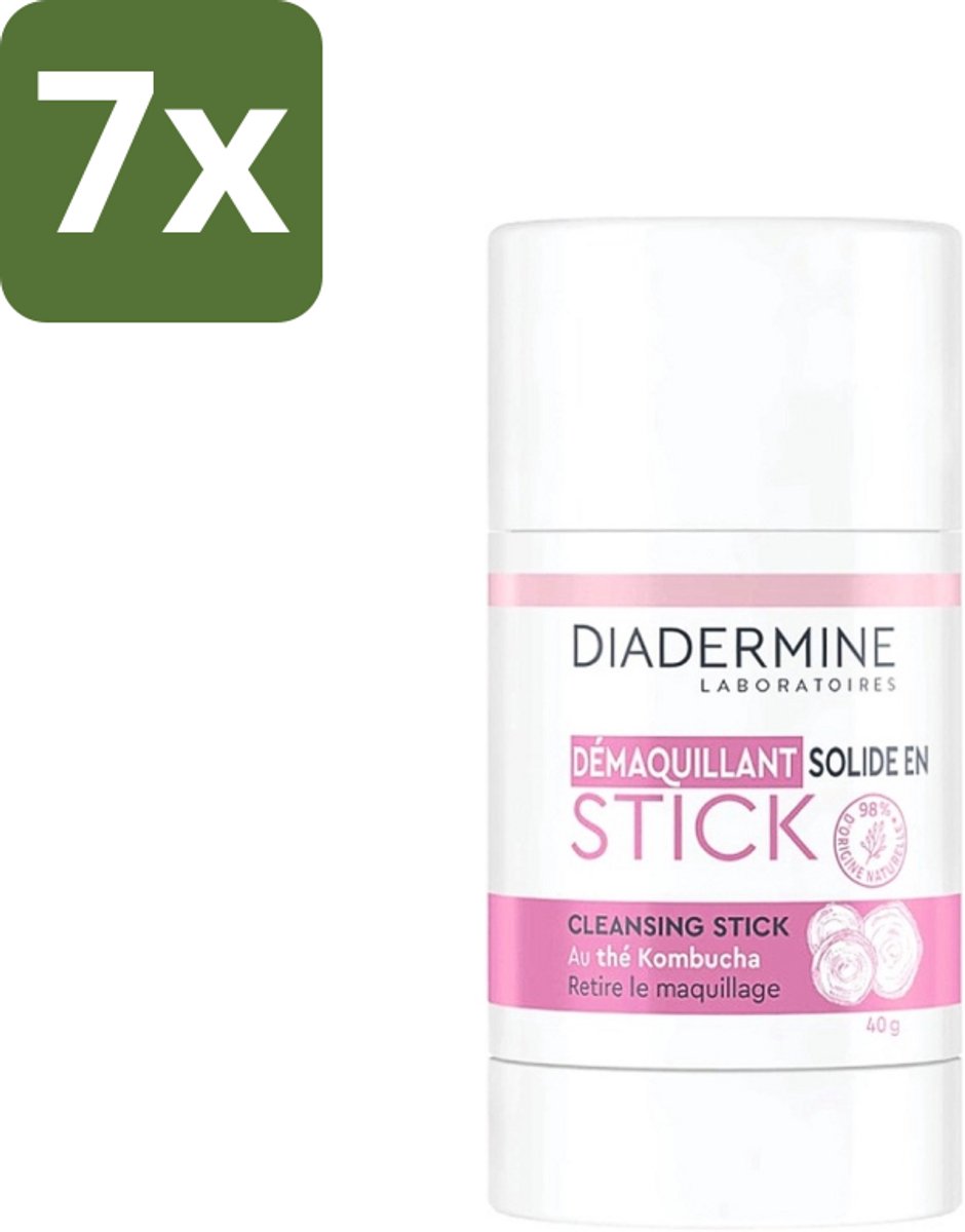 7 x Diadermine - Essential Care - Cleansing Stick - Kombucha - 40g - Huid Reinigen - Huid Verzorgen - Kombucha Thee - Huid Reinigingsstick - Natuurlijke Huidverzorging