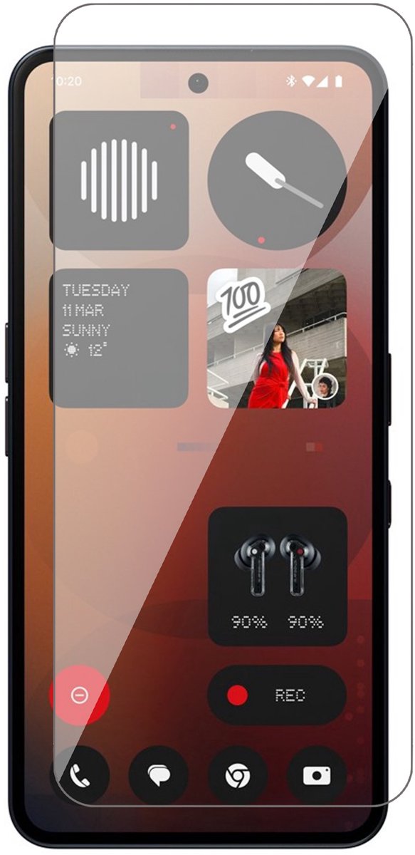 Screenprotector geschikt voor Nothing Phone 3a Pro – UltraClear Gehard Glas – Case Friendly – 9H Krasbestendig