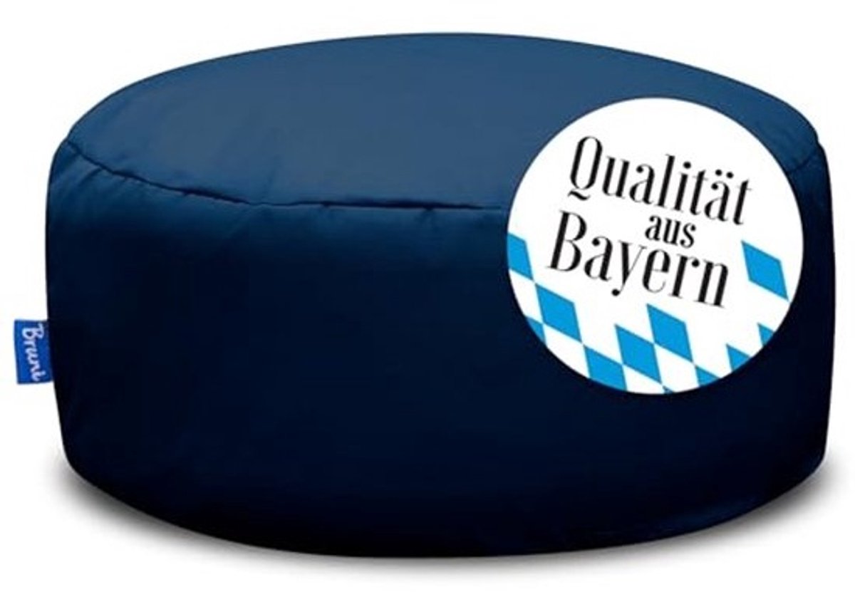 Ronde Poef Kruk - Comfortabele Zitoplossing voor Binnen en Buiten in Blauwgrijs
