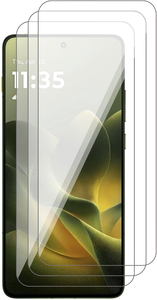 Screenprotector geschikt voor Motorola Moto Edge 70 – 3 Stuks – UltraClear Gehard Glas – Case Friendly – 9H Krasbestendig