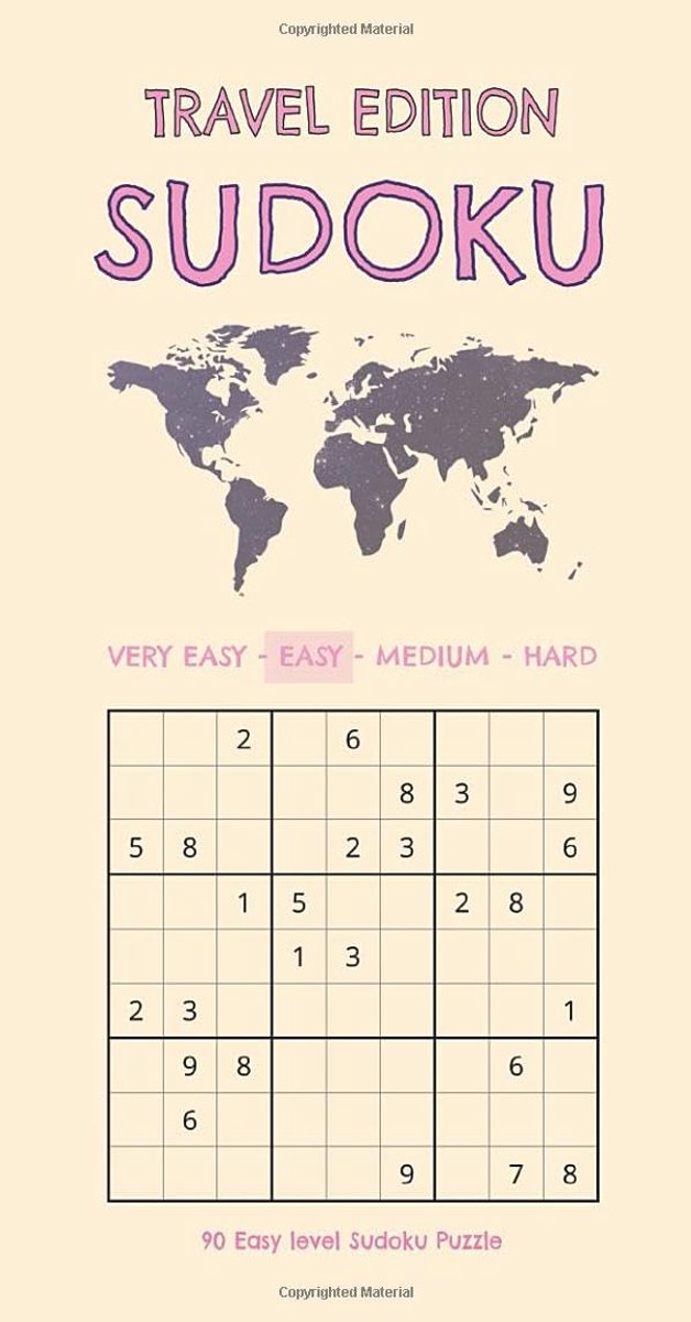 Travel Size Sudoku - Easy level Book for Adults - 90 Puzzles: Relaxing Sudoku – Perfect for Trips, Coffee Breaks or - ShopVlot