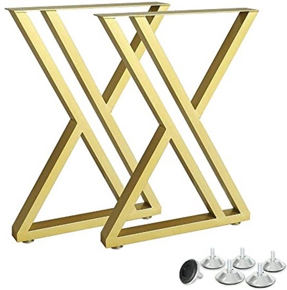 Moderne metalen tafelpoten set van 2 stuks voor industriële eettafel en bureau