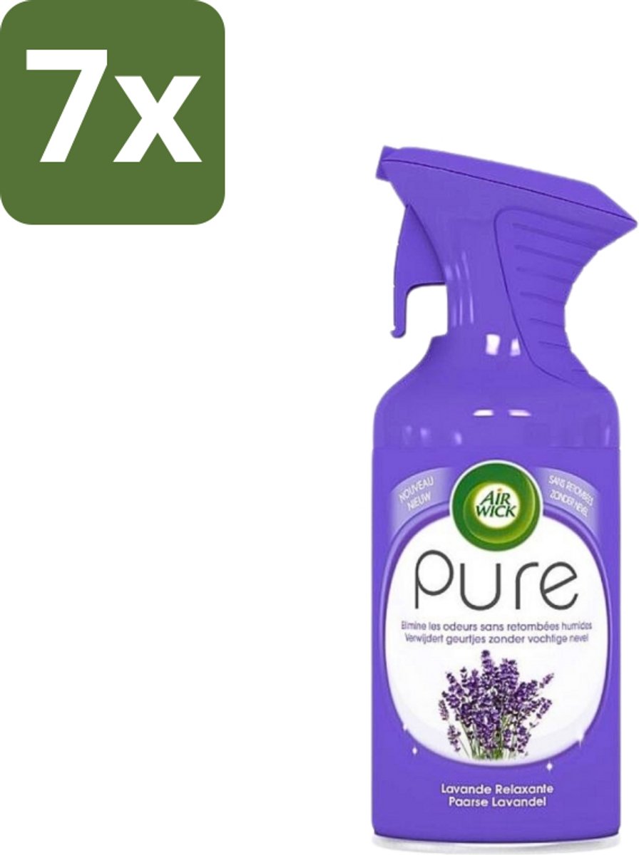 7 x Air Wick - Luchtverfrisser Spray - Paarse Lavendel - 250ml - Luchtverfrisser - Lavendel - Geur - Geurverfrisser - Luchtverfrisser Spray