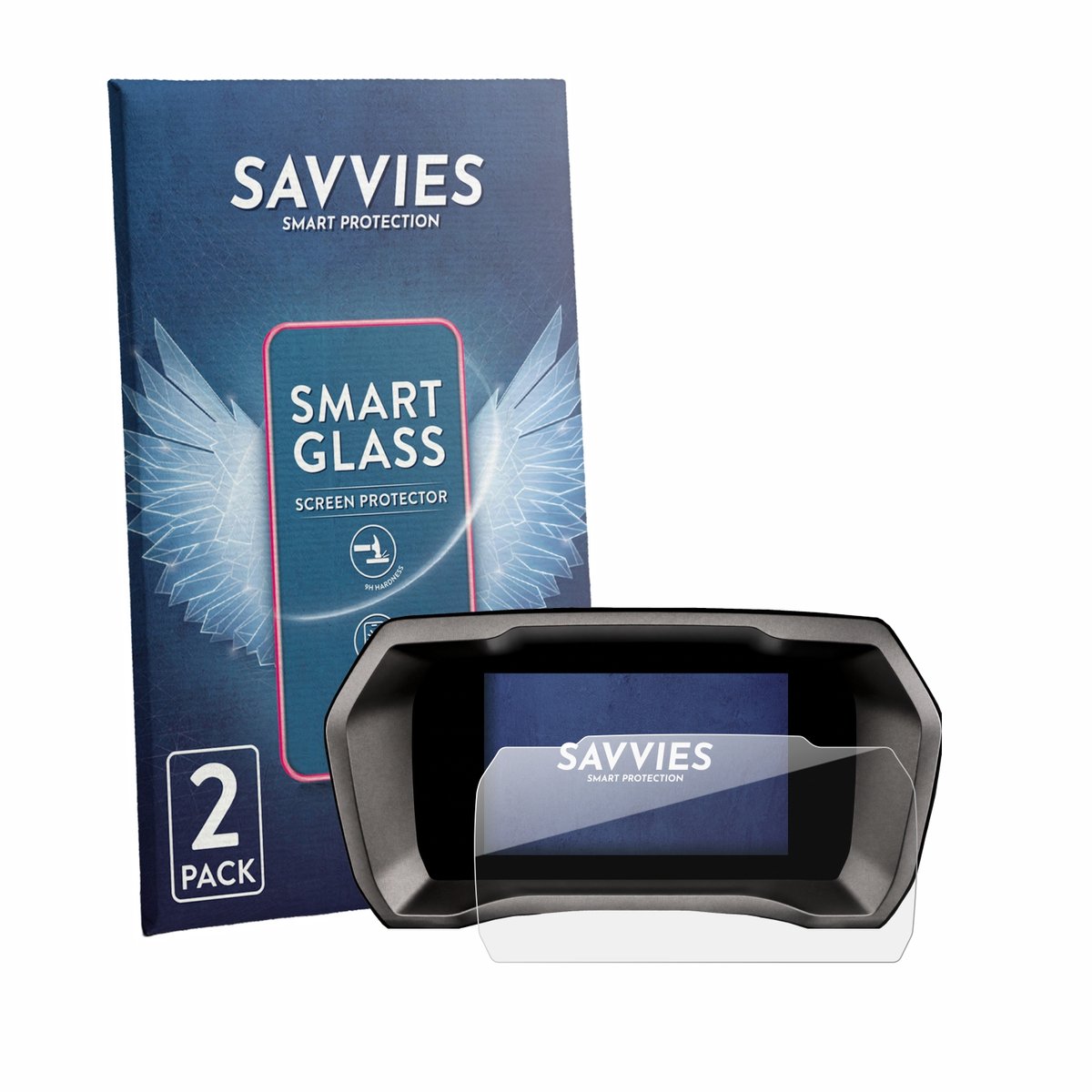 2 Stuks Savvies Screenprotector - geschikt voor Piaggio MP3 Exclusive 530 2026 - beschermfolie glas transparant