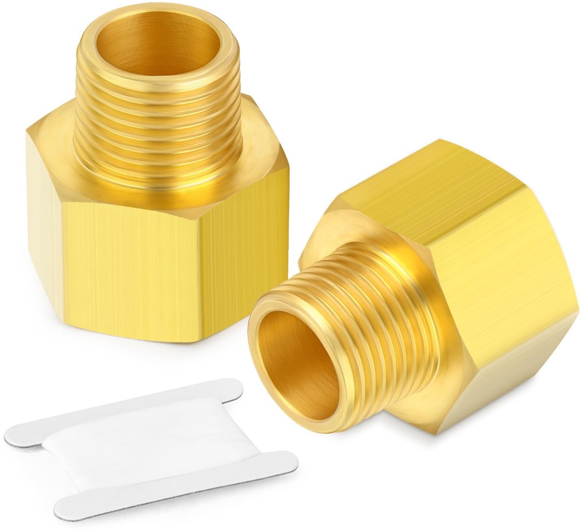 Elzusha - Messing Reducer Adapter Set van 2 Stuks voor Pijpfittingen