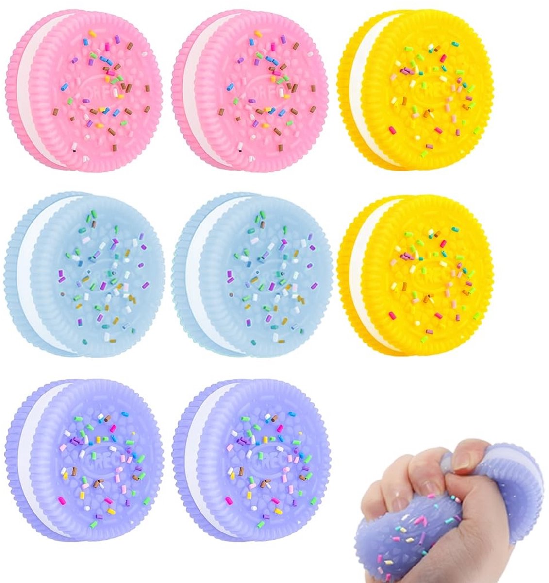 Elzusha - Set van 8 Squishy Speelgoed voor Stressverlichting