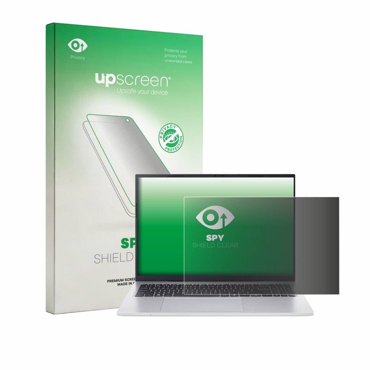 upscreen - privacy screenprotector voor Acer Aspire Go 16 - Folie Beschermfolie Blauwlichtfilter
