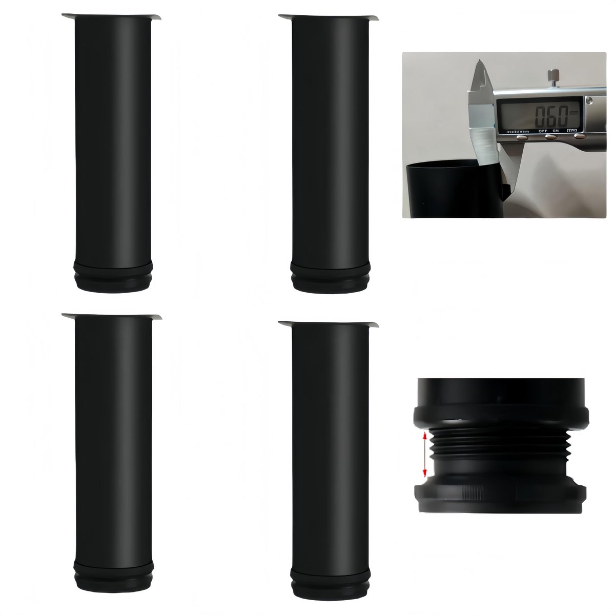 Elzusha - 4 Stuks Verstelbare Meubelpoten met ABS Regulator