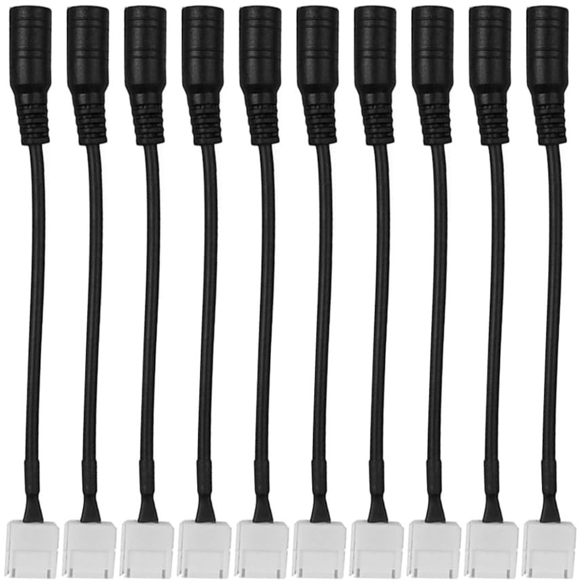 Elzusha - Solderless Clip voor Lichtstrips - 10 Stuks - Eenvoudige installatie - 5.5mm x 2.1mm - Geschikt voor LED strips - Perfecte verbinding - Z...