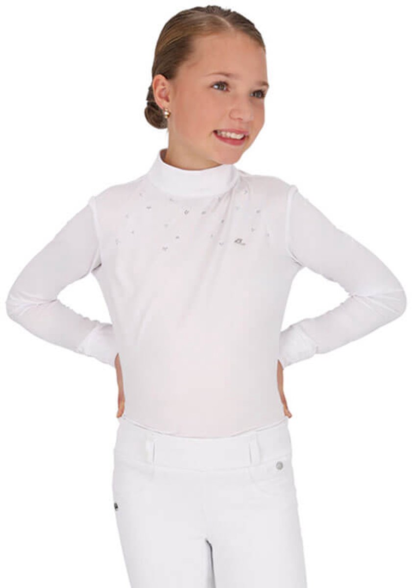 Wedstrijdshirt QHP Amilara Junior Wit - 140