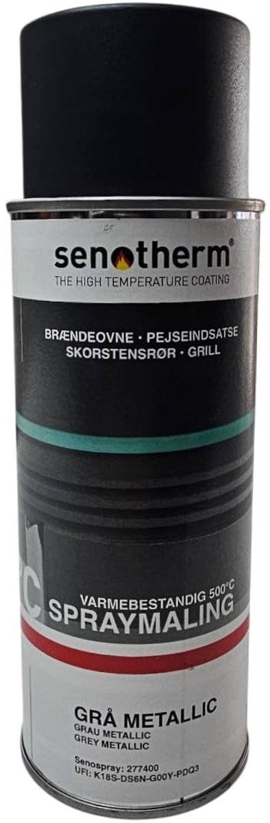 Elzusha - Ofenspray Metallic Grijs - Hittebestendig - 400 ml