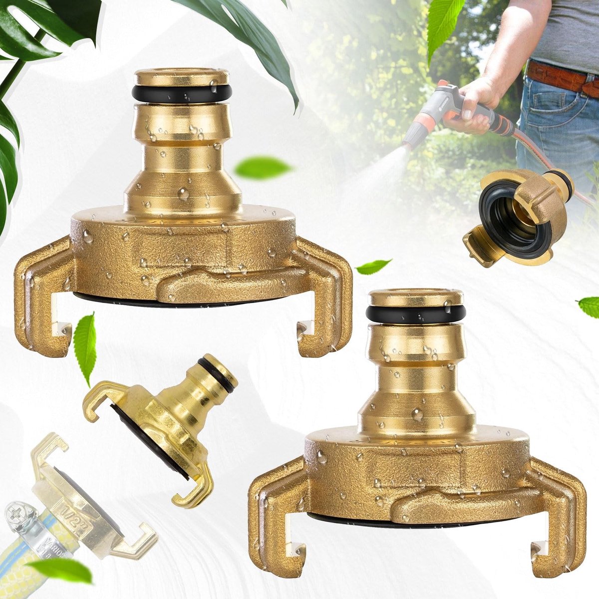 Elzusha - 2 Stuks Snelle Koppeling voor Tuinslangen