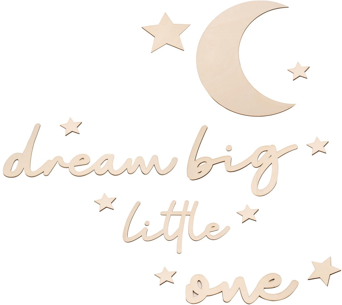 Elzusha - Dream Big Little One Houten Wanddecoratie voor Kinderen