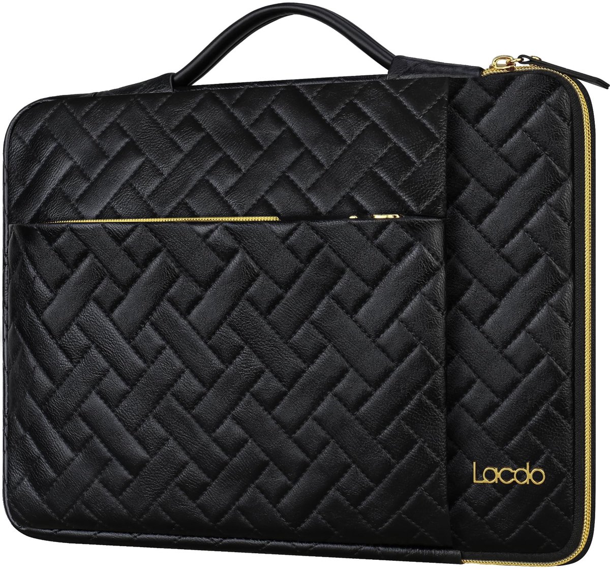 Elzusha - Laptop Sleeve voor 11-15.6 Inch Laptops, Elegante Zwarte Beschermtas