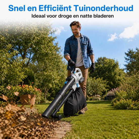H-Ster Accu Bladblazer Leo 40 Volt - 3 IN 1 Blazen, zuigen en versnipperen - met 40V 4Ah accu en snellader van H-Ster — afbeelding 2