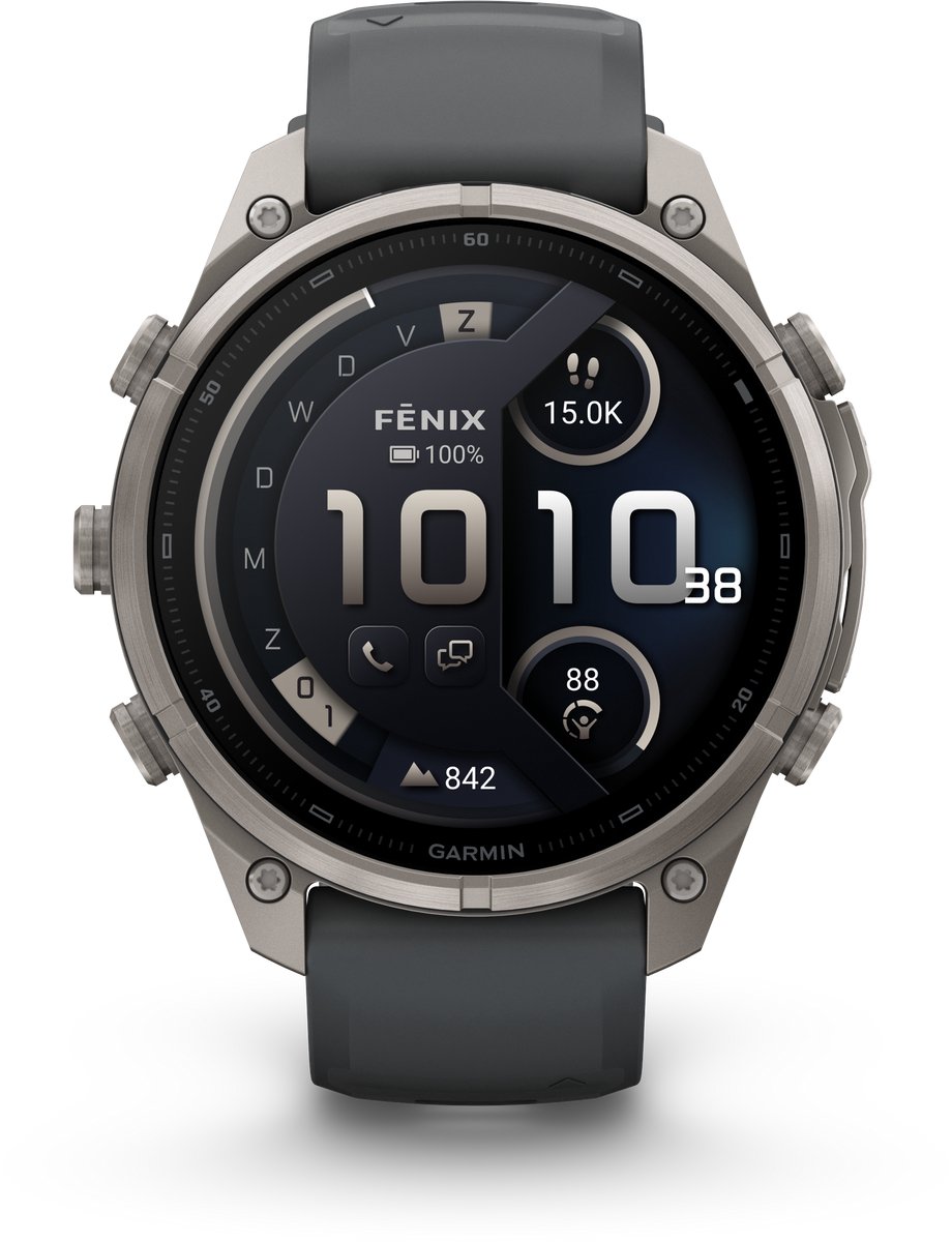 Garmin fēnix 9 Pro InReach/LTE - 47 mm - Multisport GPS Smartwatch - 1.4" AMOLED-scherm - Titanium behuizing - Tot 18 dagen batterijduur