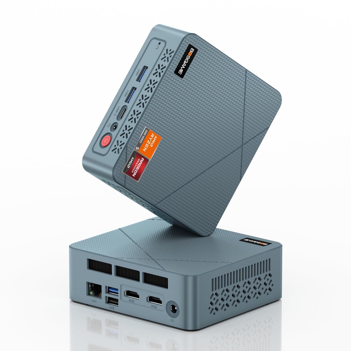 Mini PC AMD Ryzen 5 3501U 8GB RAM 256GB SSD Compacte desktopcomputer 4K ondersteuning WiFi 5 Bluetooth 5.0