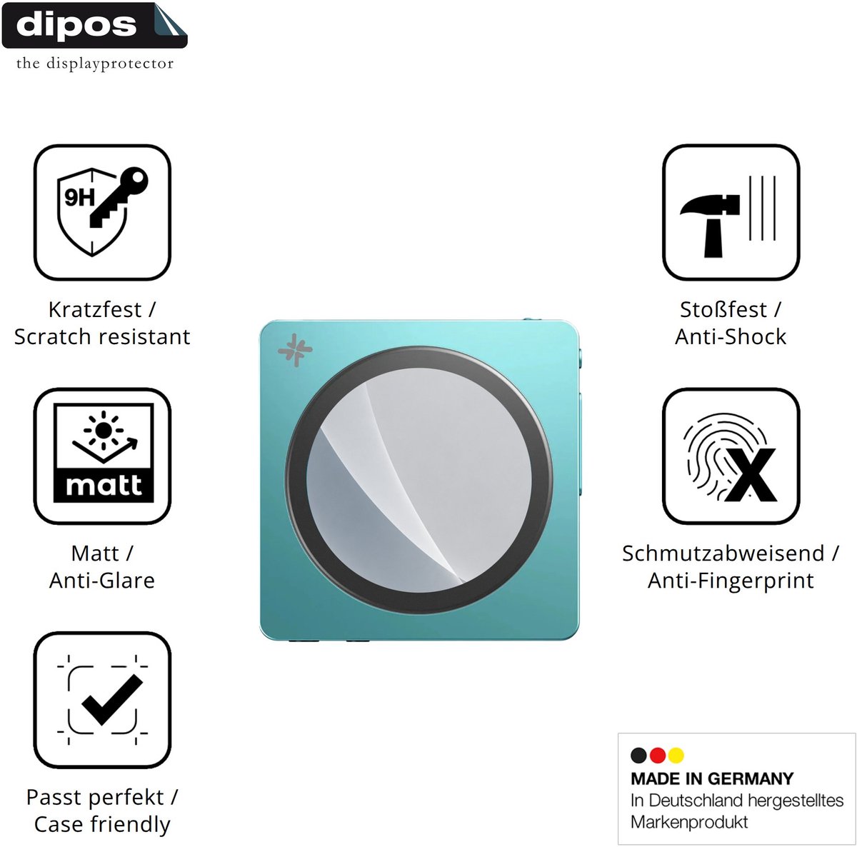dipos – 2x Matte Pantserfolie geschikt voor FiiO SnowSky Disc | 9H Screenprotector