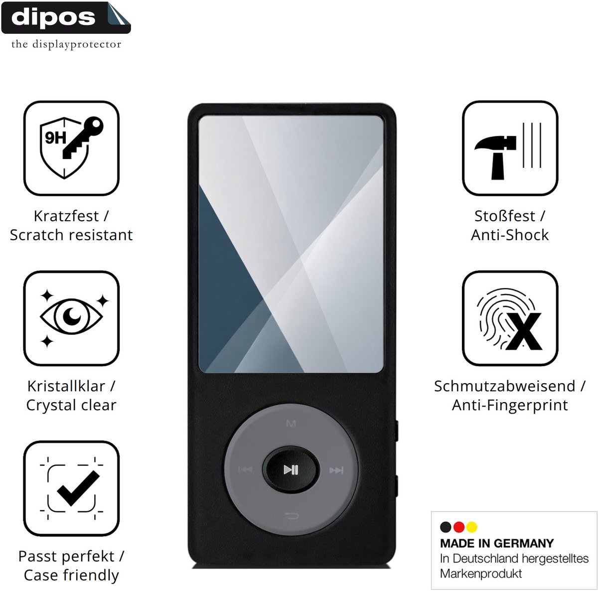 dipos – 2x Pantserfolie geschikt voor Lenco Xemio-860BK | 9H Screenprotector