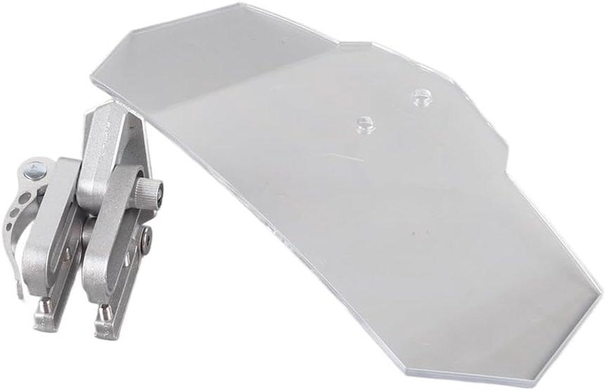 Motorfiets Voorruit - Windscherm Deflector - Bescherming Tegen Wind - Universeel Ontwerp - 30 x 14 x 5 cm - Transparant