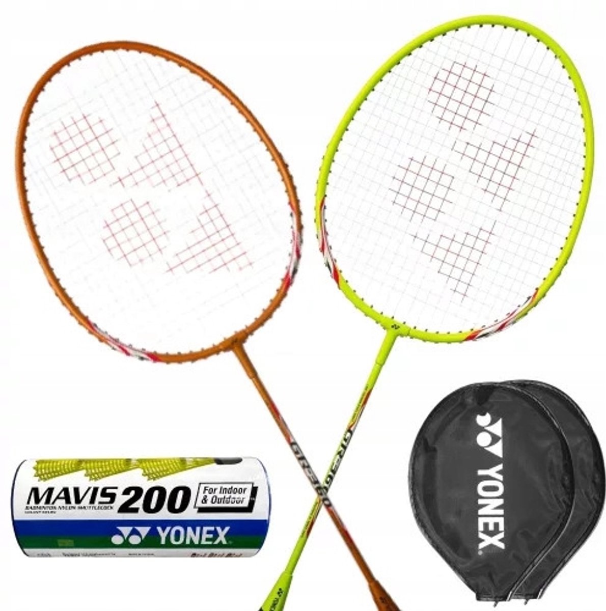 Badminton set: 2 rackets & 3 shuttles voor beginners