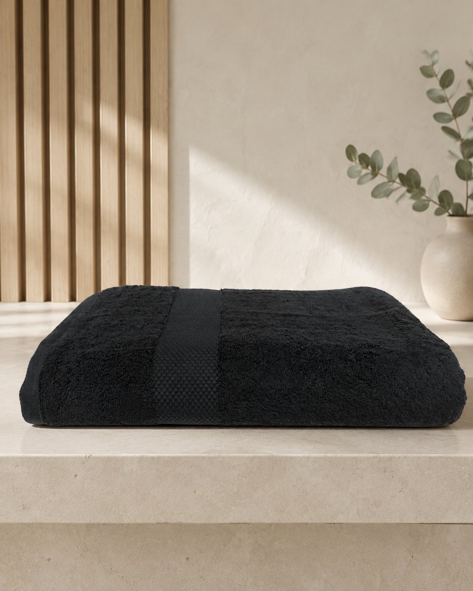 The Linen Room Handdoeken – 100 x 150 cm – 100% Katoen – 650 GSM Dubbelgetwijnd 20/2 Garen – OEKO-TEX® – Sauna, Wellness & Strand – Antraciet