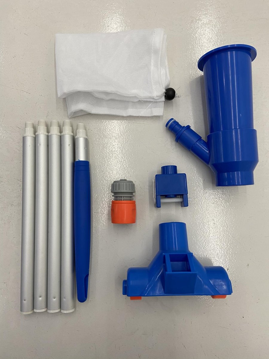 Intebiki Zwembad stofzuiger - Zwembad onderhoud - Inclusief 5-delige steel (120cm) - Zwembadstofzuiger - Bodemzuiger Zwembad - Zwembadreiniger - blauw
