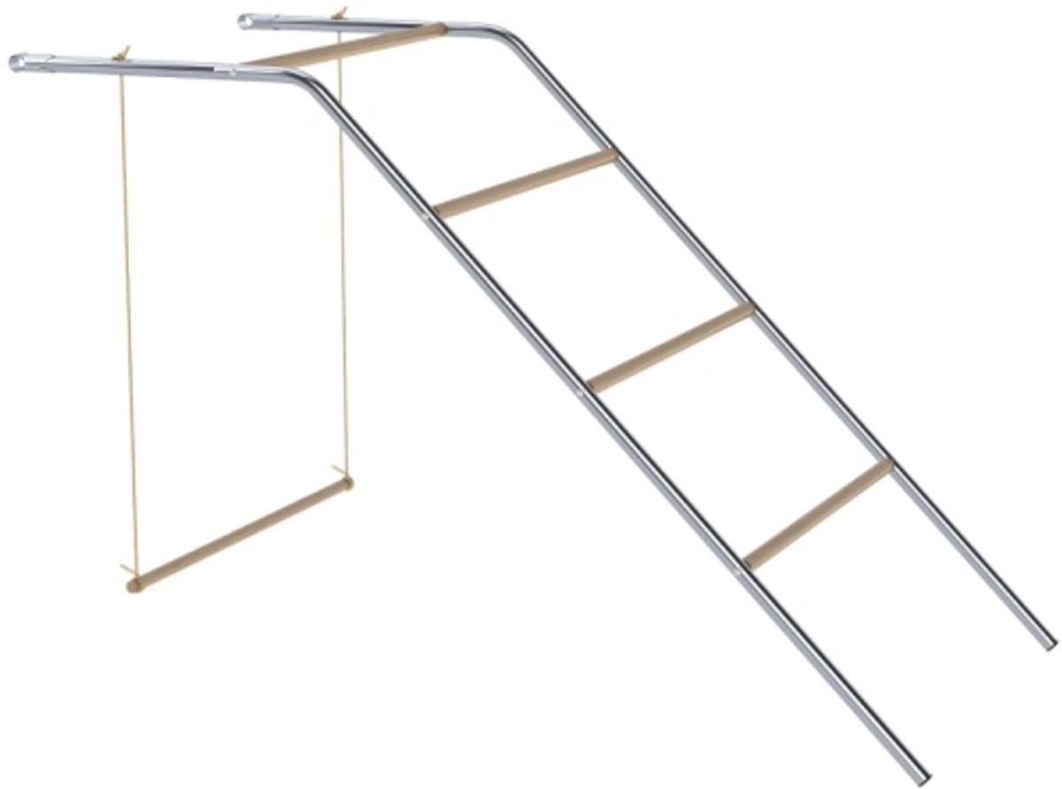 Kippenspeeltoestel van hout – klim- en speelrek met schommel en zitstangen – verstelbaar – 150 x 82 x 110 cm – geschikt voor kippen en pluimvee