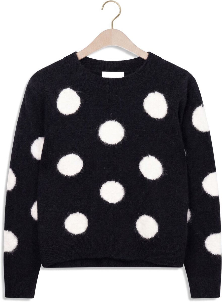 Ai&Ko Oris Dots Wp 350 G Truien & Vesten Meisjes - Sweater - Hoodie - Vest- Zwart - Maat 152