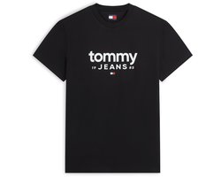 Tommy Jeans T-shirt Tjm Slim Graphic Tee Dm0dm23376 Bds Black Mannen Maat - M