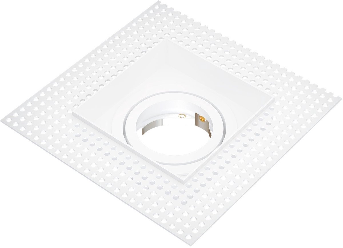 Ledvion – Trimless LED Inbouwspot Vierkant 130x130mm – Wit – Dimbaar – Kantelbaar – GU10 – IP20