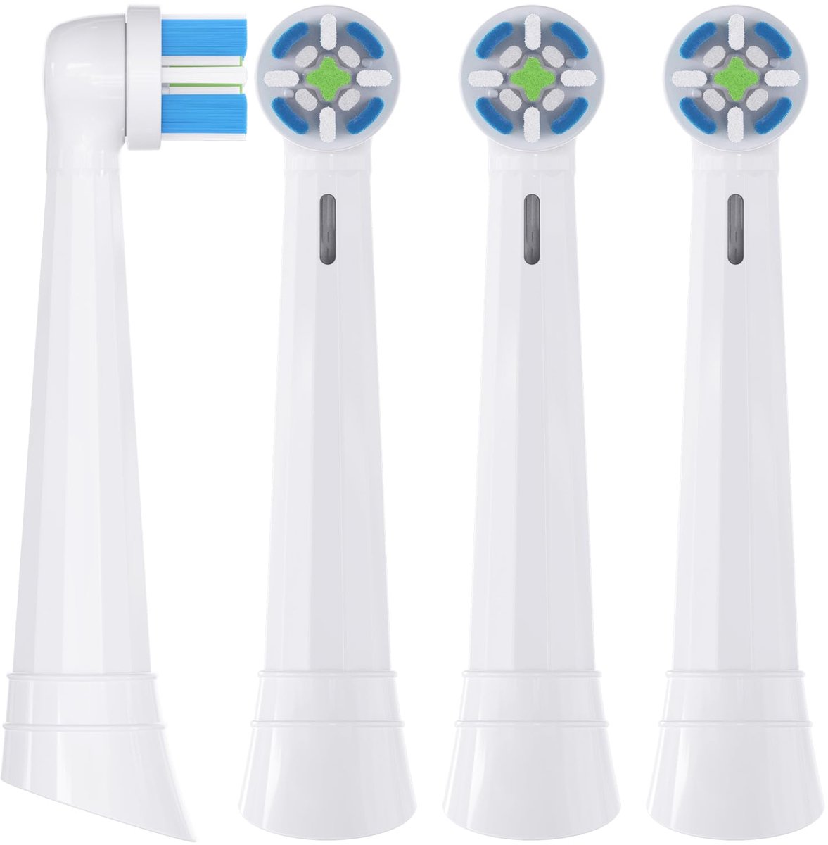Vervangende opzetborstels geschikt voor Oral-B iO 3/4/5/6/7/8/9 Series Ultimate Clean elektrische tandenborstel - met roterende borstelkop en kruisende borstelharen - 4 stuks wit