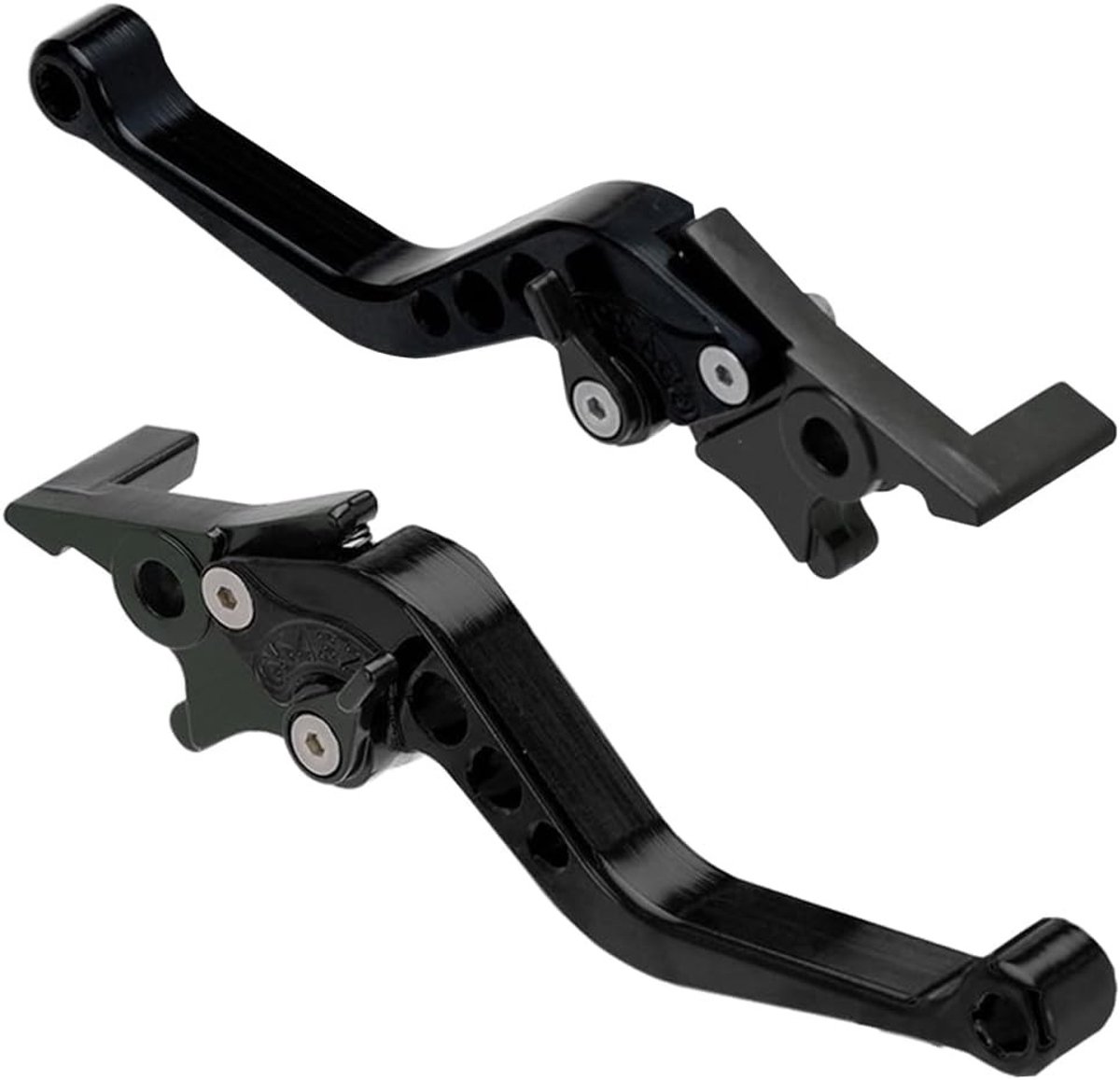 Verstelbare 22mm Motorfiets Rem- en Koppelinghevel van CNC Aluminium voor Dubbele Schijfremmen - Zwart, Hoogwaardige Rem- en Koppelinghevels, Duurzaam en Lichtgewicht