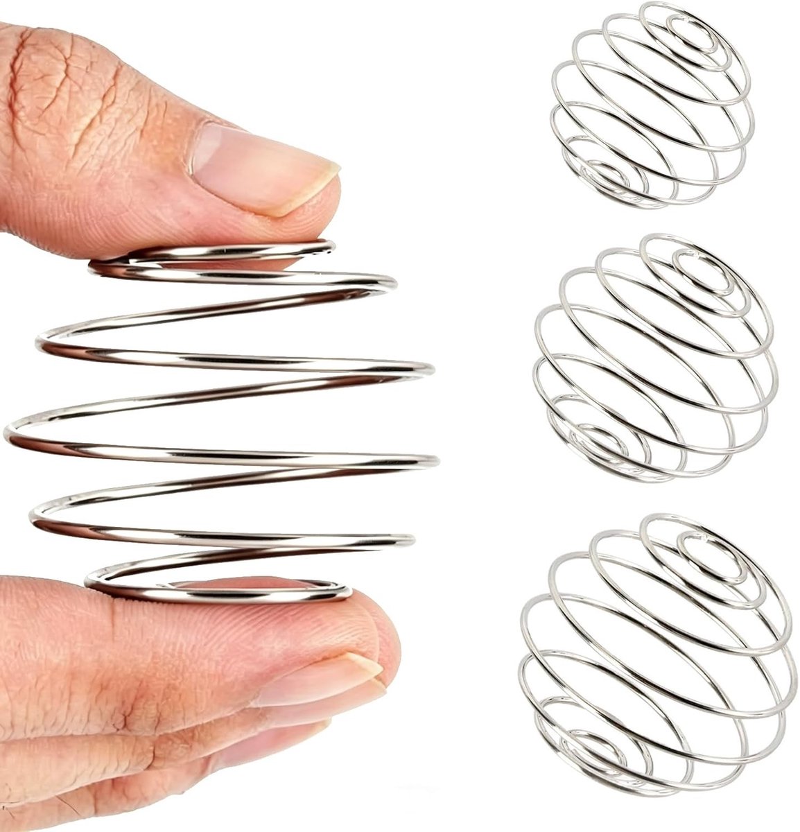 3-delige RVS Protein Shaker Set met Metalen Ballen voor Perfecte Mix van Eiwitdranken en Smoothies (3cm + 4.8cm + 5.3cm)