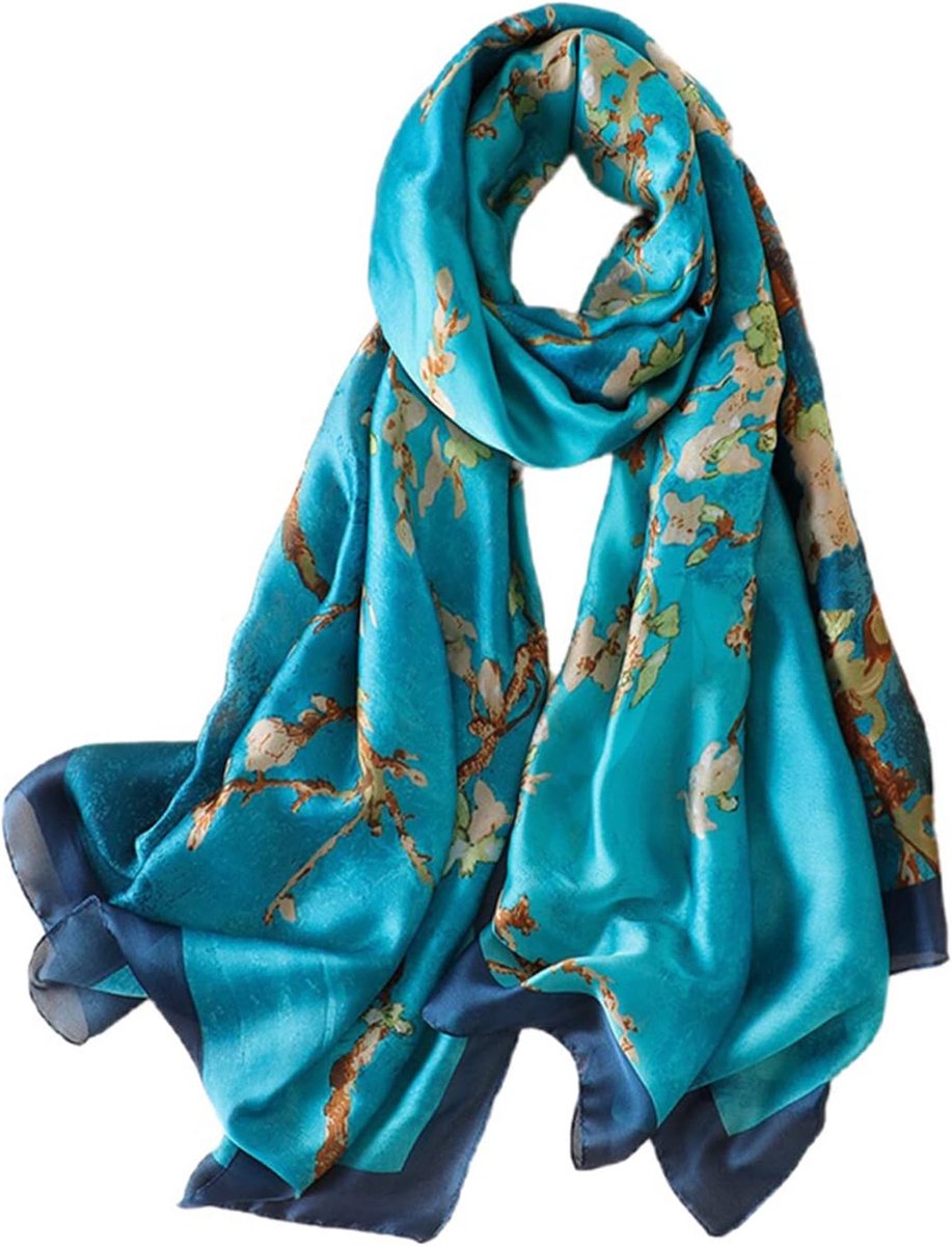 FAIRYGATE Zijden sjaal dames 100% zijde licht zijden doek zijden sjaal halsdoek doek doek geschenk vrouwen 79014 - ShopVlot