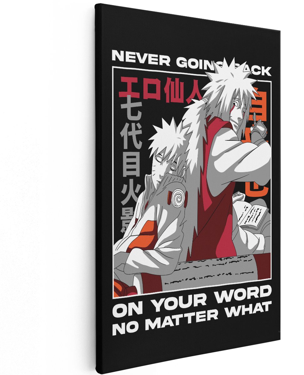 Artaza Canvas Schilderij Naruto - 100x150 cm - Groot - Wanddecoratie Anime - Muurdecoratie Jiraiya - Schilderijen Op Canvas Slaapkamer Jongen