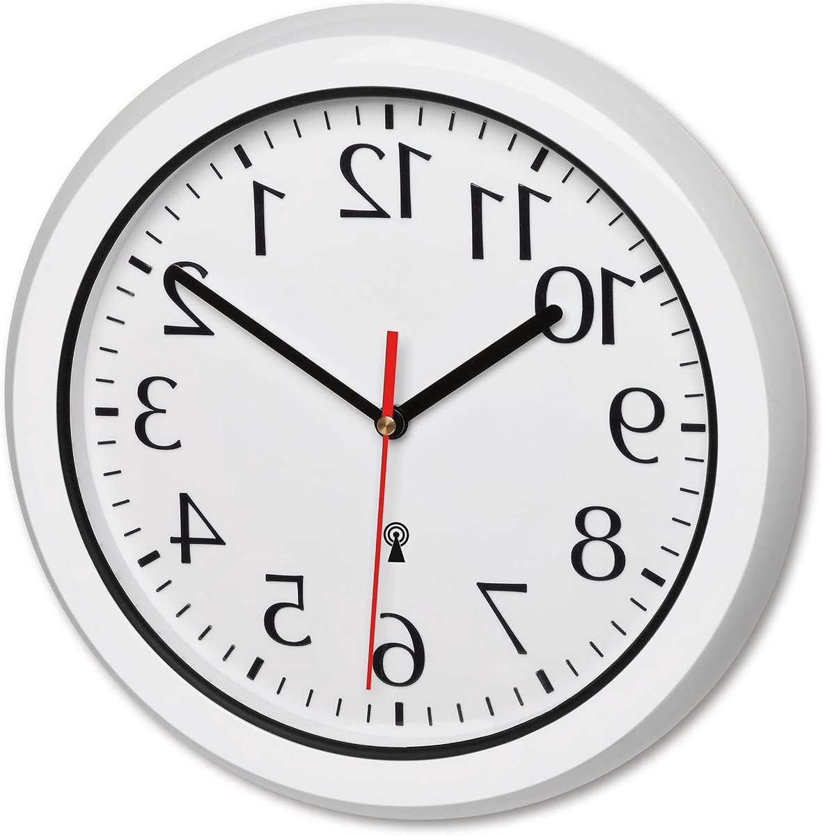 Wandklok - Radiogestuurde klok - Buiten en binnen - Spatwaterdicht - 30.5 cm diameter - Wit