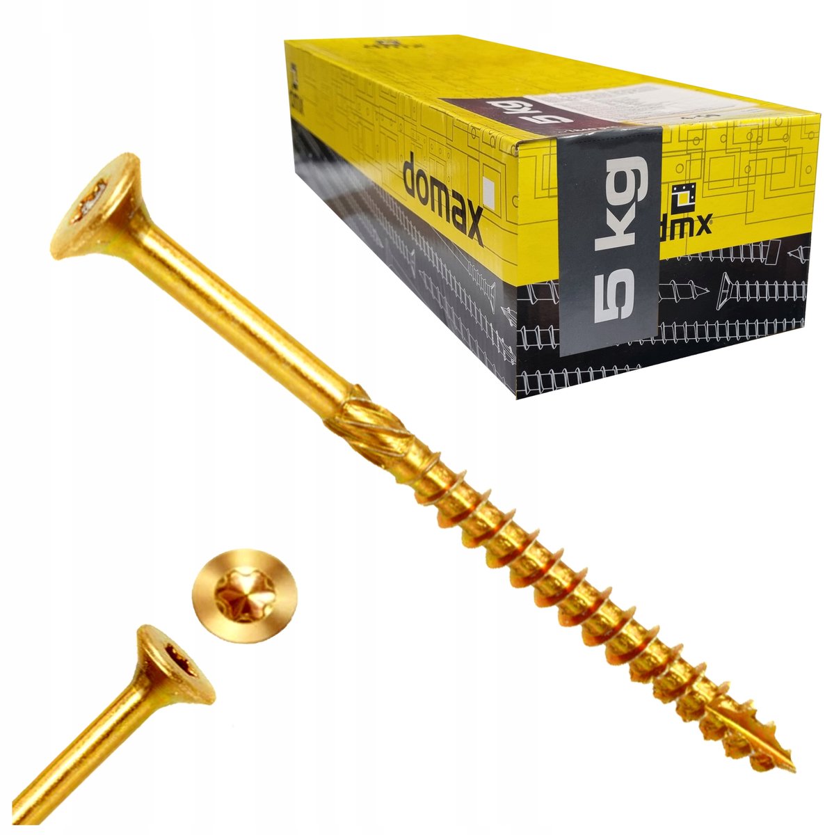 Domax Verbindingsschroeven Hout 4x80mm Torx TX20 Verzinkt 5kg