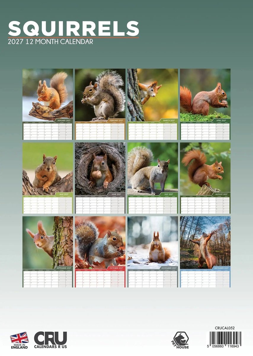 Eekhoorn A3 Kalender 2027