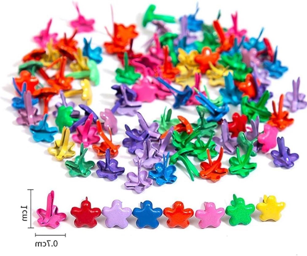 Metal Brads - Papier Bevestigers - DIY Knutselen - Vivid Colors - 100 Stuks - Goudkleurig