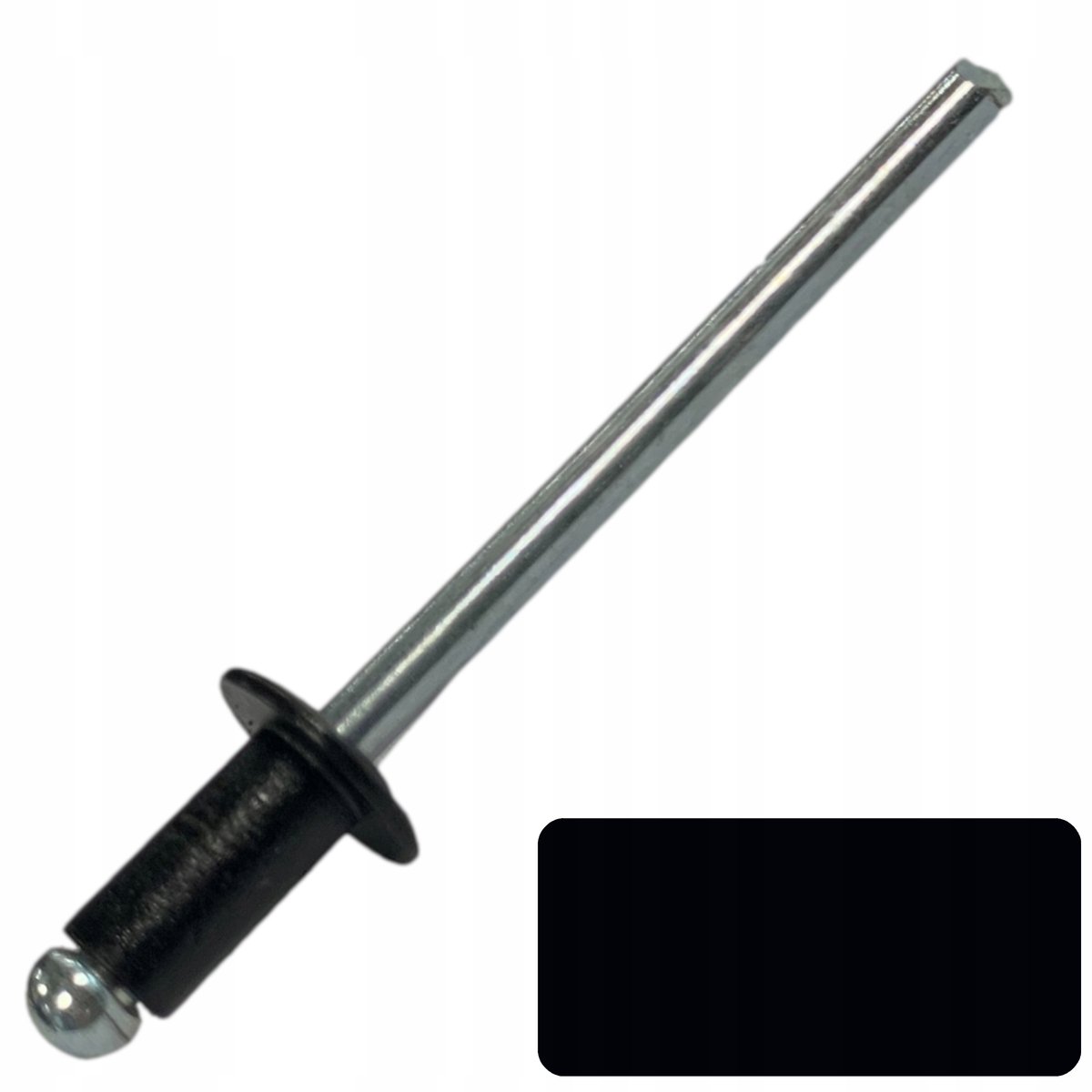 500x Merkloze Blindklinknagels 4x8mm Zwart RAL9005