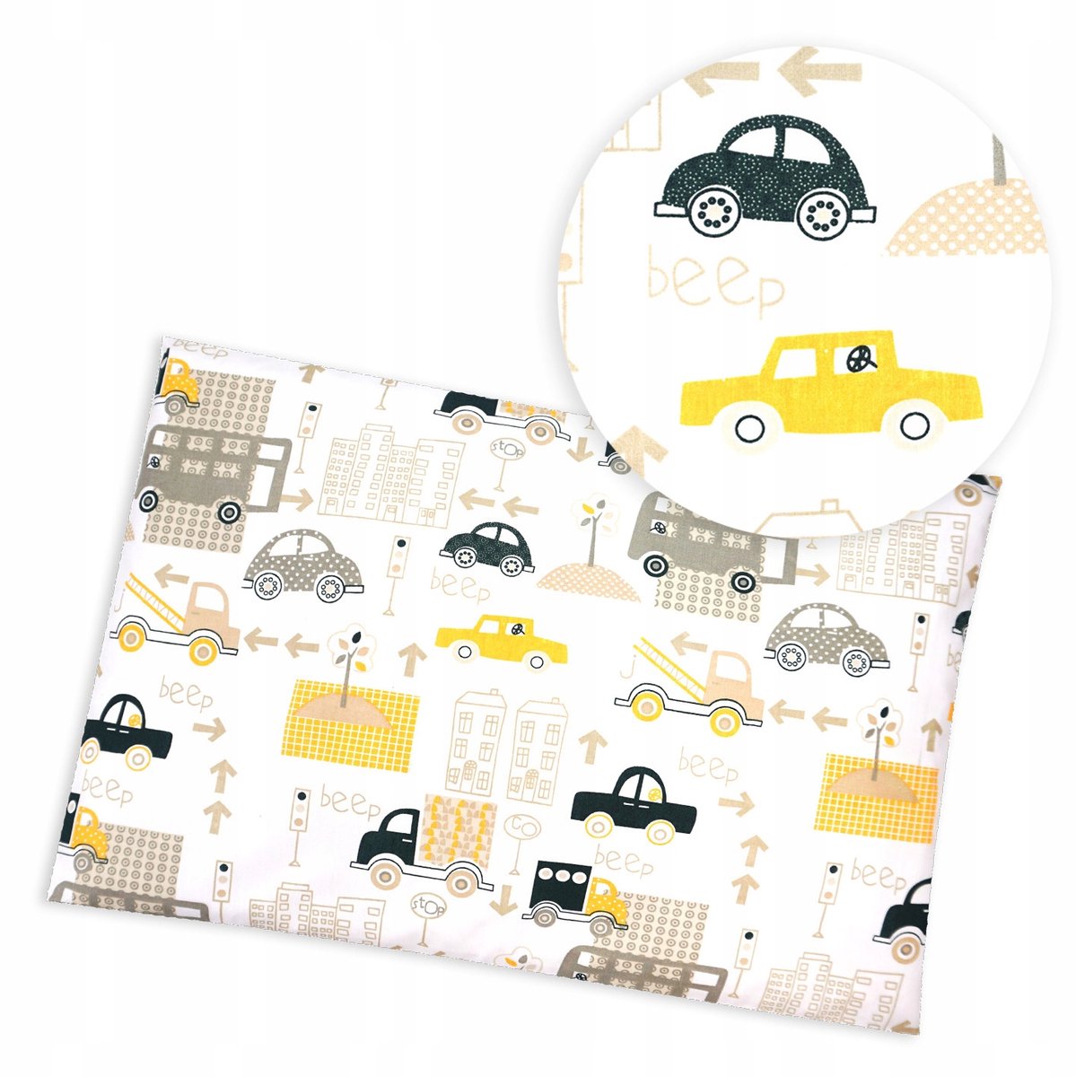 Kussensloop Auto Beep 50x60 cm - Zachte Katoen met Rits