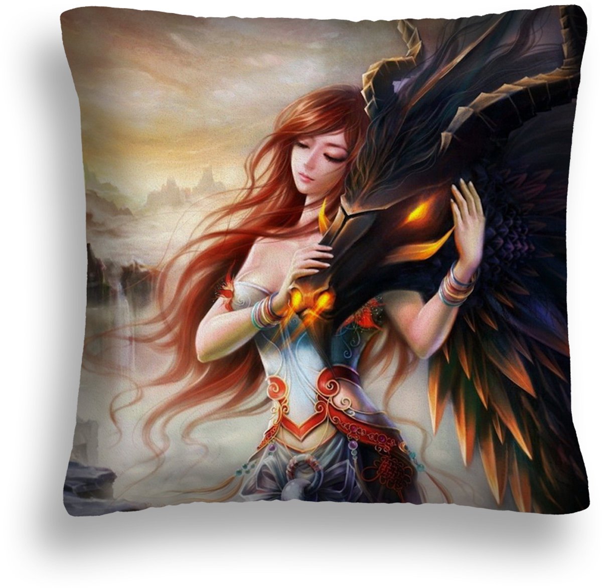 Decoratieve Anime Kussenhoes met Vulling - 40x40cm