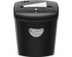 Papierversnipperaar P4 Cross Cut - Papiervernietiger Voor Thuis & Kantoor - 21 Liter - 10 Vellen - Vernietigt ook CD's & Pasjes - Zwart